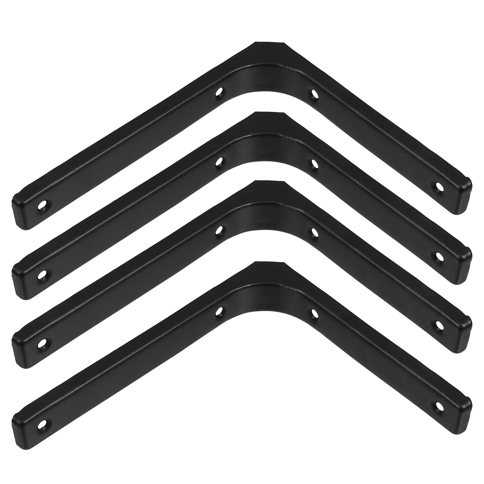 

4pcs Stainless Steel L-Shaped Corner Brackets Heavy Duty Metal Shelf Supports Wall Mounting Wood Furniture Fixing Right Angle