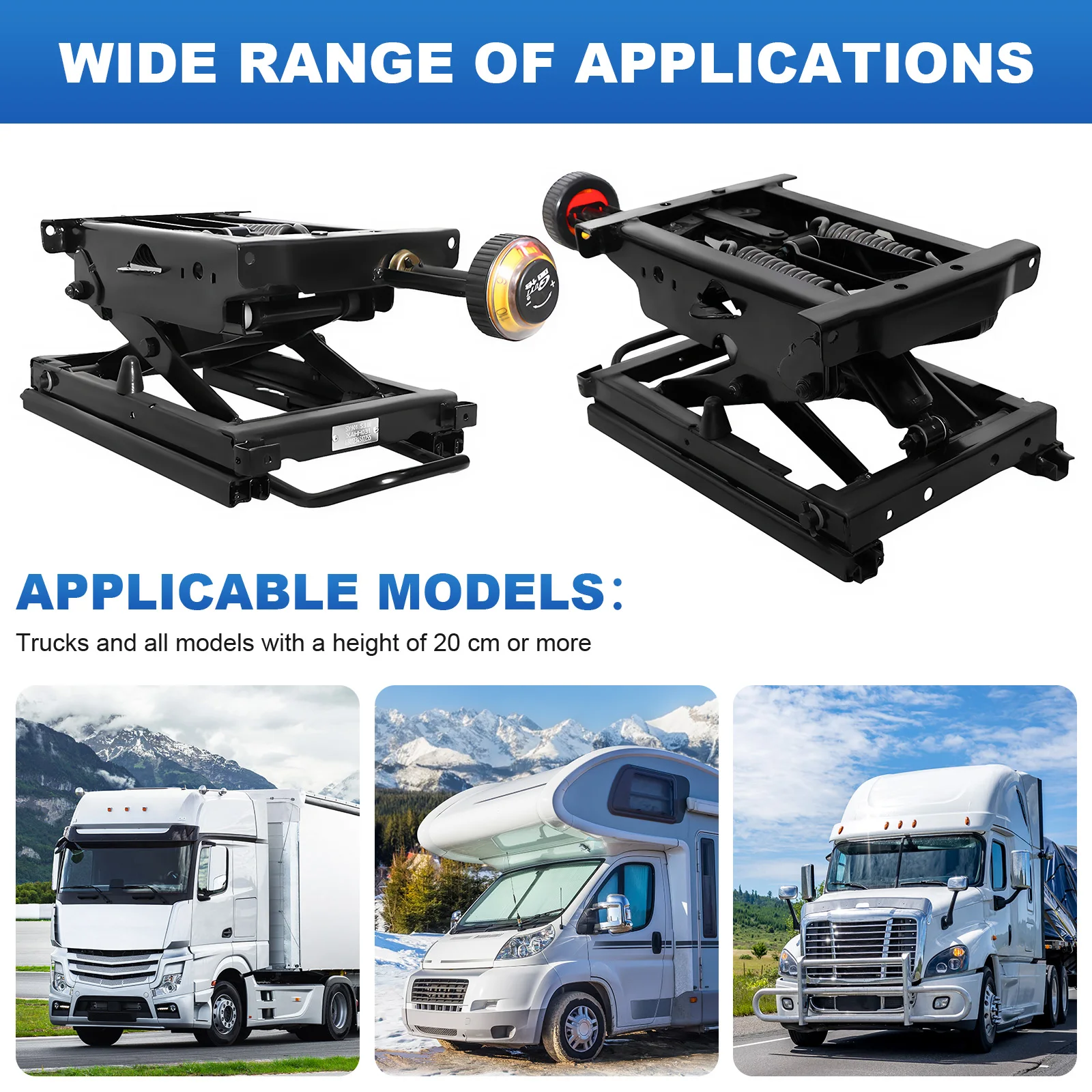 

Truck Seat Mechanical Shock Base Universal Heavy Truck Air Suspension Seat Base with Front Handle for RV Trucks