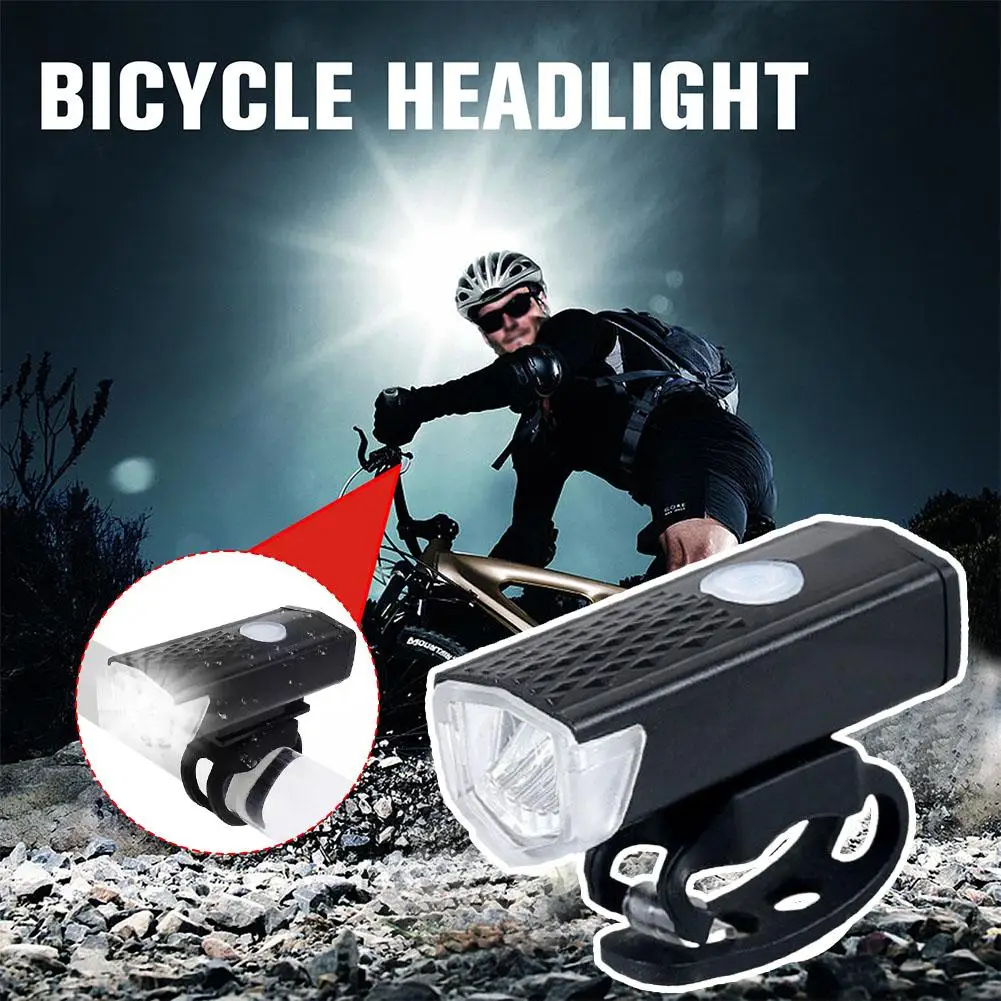 USB Rechargeable Bike Light Set Front Light With Taillight Easy To Install 3 Modes Bicycle Accessories For The Bicycle