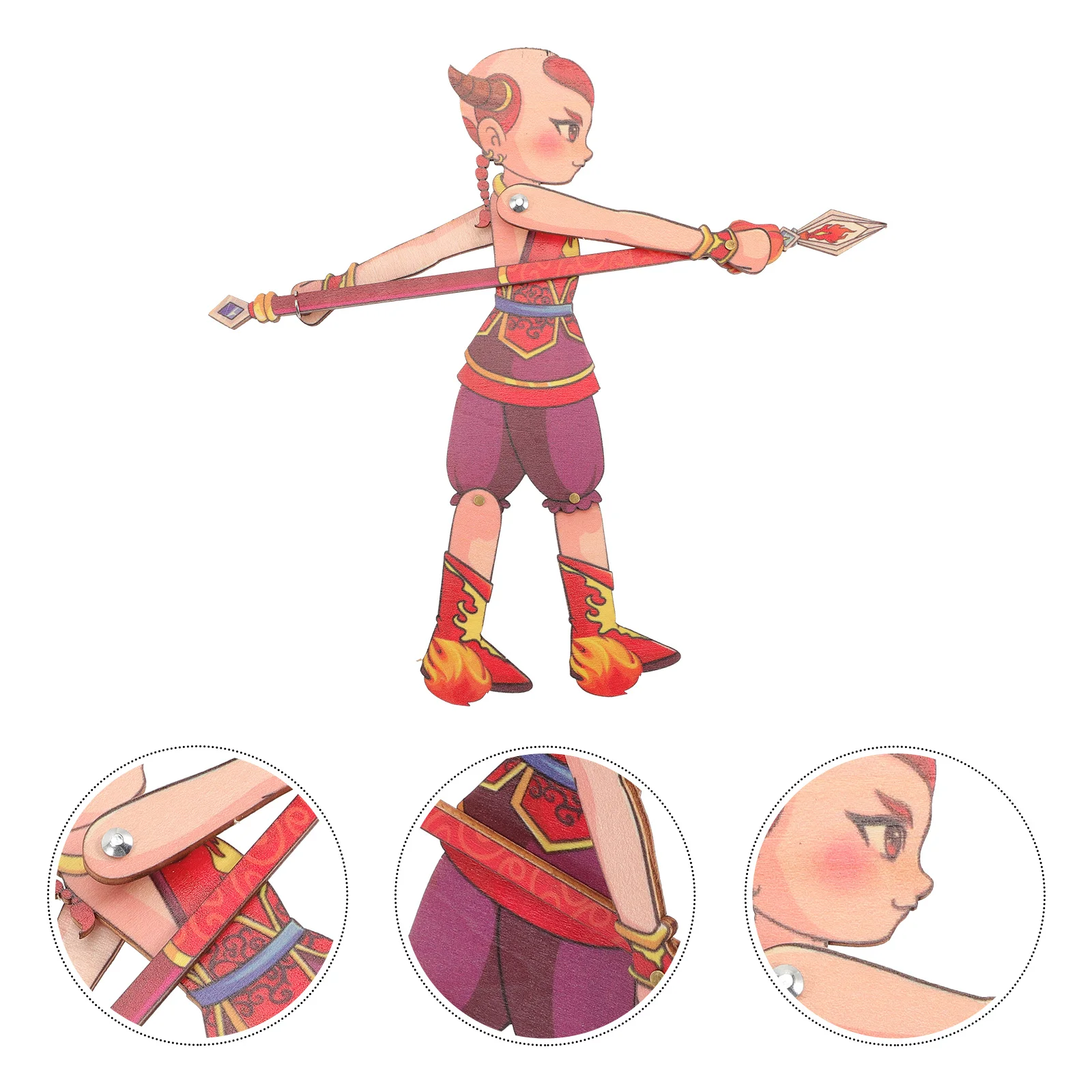 หุ่นเชิดเงาไม้แบบดั้งเดิมของจีน ของเล่นเสริมพัฒนาการ งานฝีมือสำหรับการแสดงบนเวที เหมาะสำหรับเด็กและผู้ใหญ่