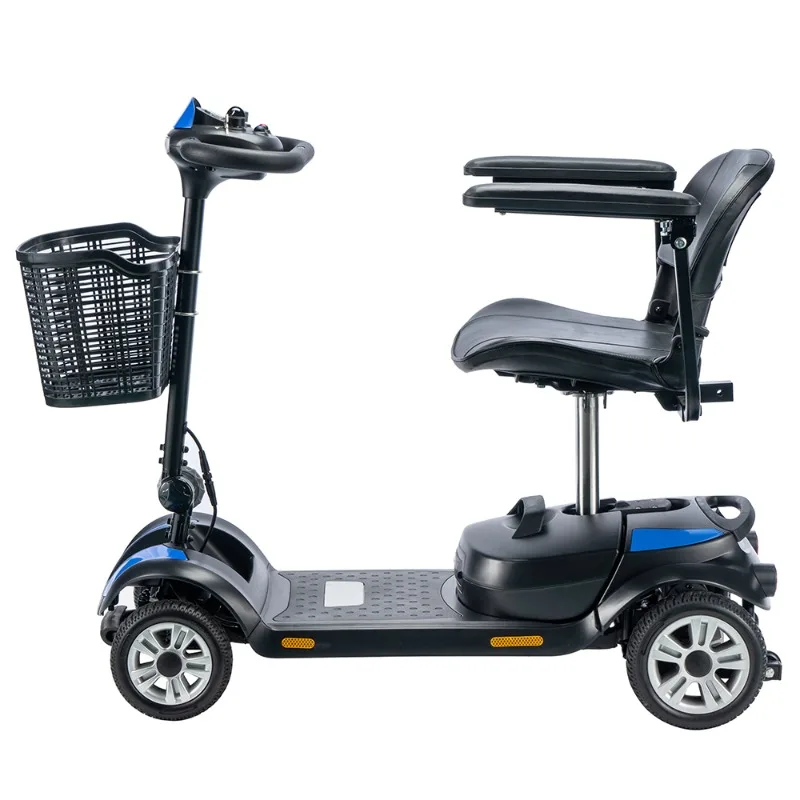 Folding Handicapped Electric Scooter Elderly Electric 4 Wheel Disabled Handicap Folding Foldable Mobility Scooters