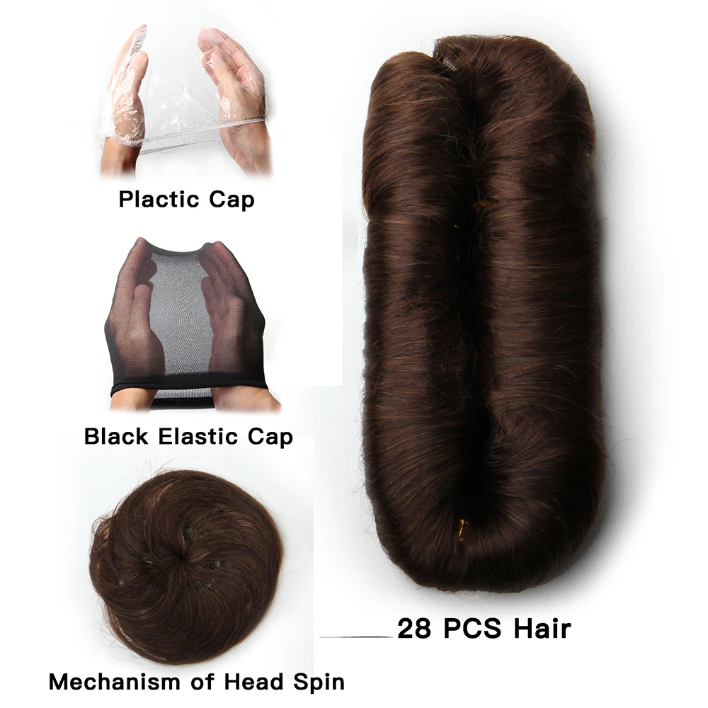 28pcs/Lot Human Hair Extensions Indian Raw Human Hair Bundles with Closures 1B 99J 30 4 Colored Bundles for Women