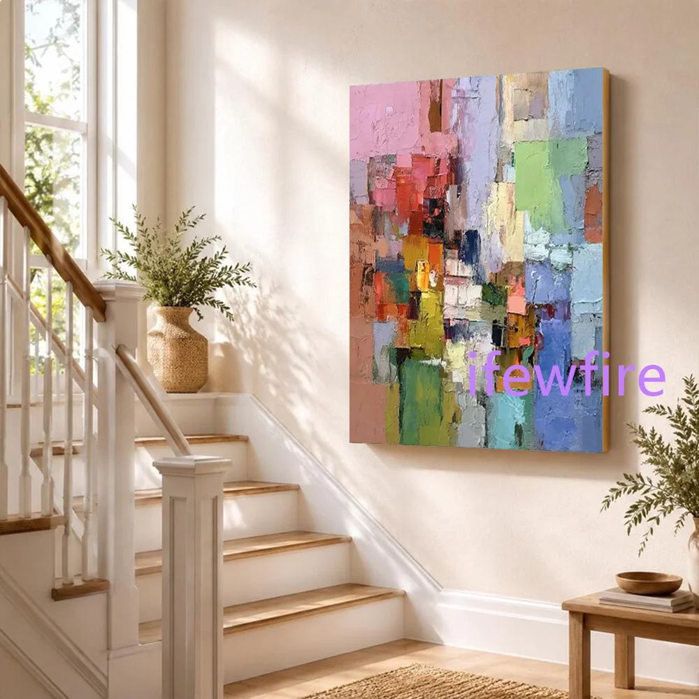 Modern Abstract Oil Painting on Canvas 100% Handmade Unique Wall Mural Art Picture for Living Room Decor Creative Image Artwork