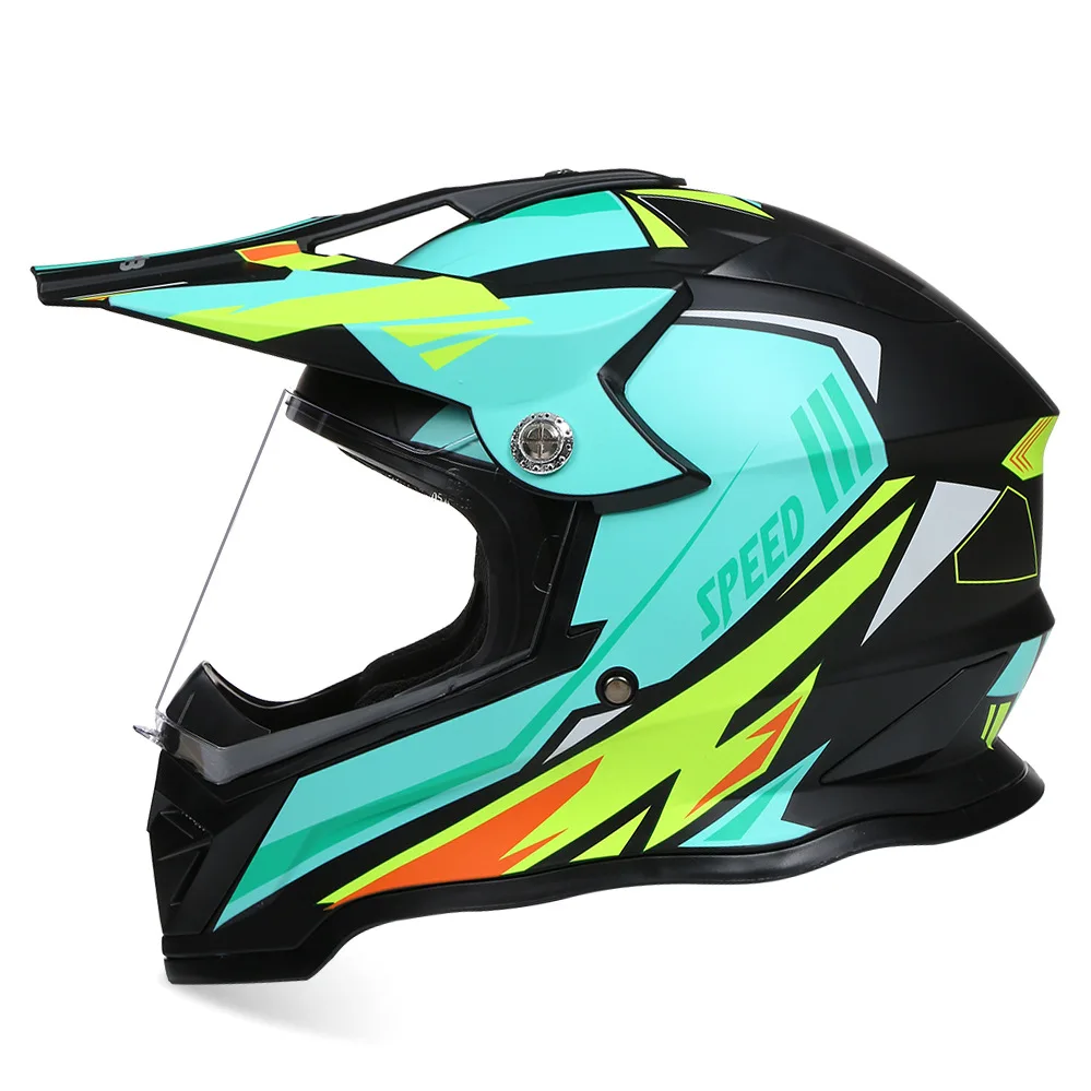 Face completa Off Road Capacete, Bicicleta suja, Scooter, Downhill, AM, DH, MTB, ATV, Motocross, Capacete de corrida, Viseira