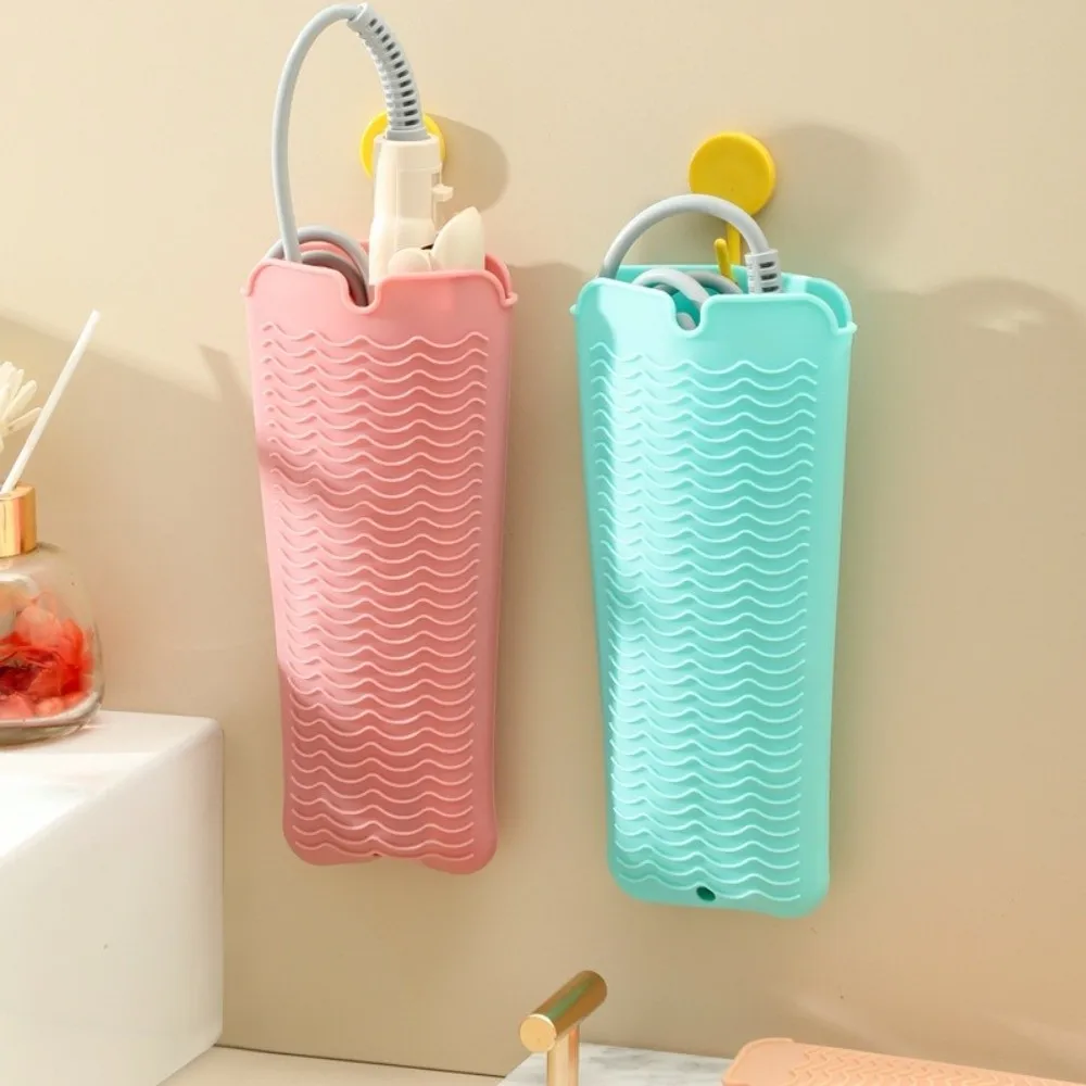 Silicone Hair Straightener Pouch Non-Slip Multi Color Heat Curling Pouch Foldable Multifunctional Curling Iron Insulation Mat