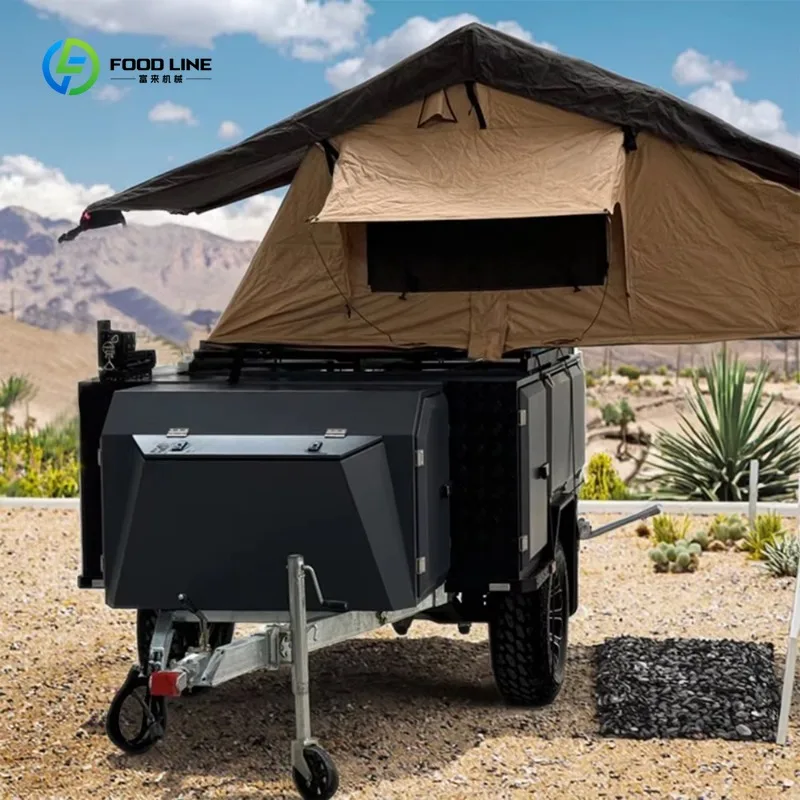 Customized Cheap Outdoor Camping Base Camp Folding Trailer Pop-Up Aluminum Body Off-Road Camper Slide