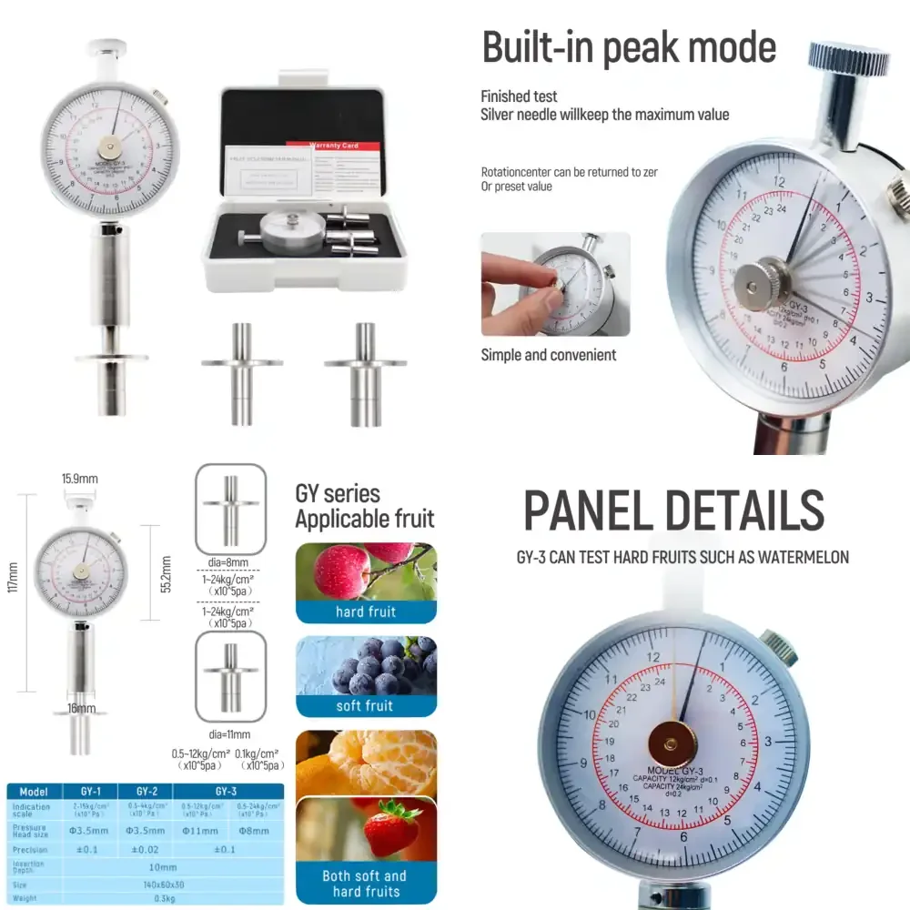 

GY-3 Portable Digital Durometer Hardness Meter Manual Fruit Hardness Testers Directly From Manufacturer