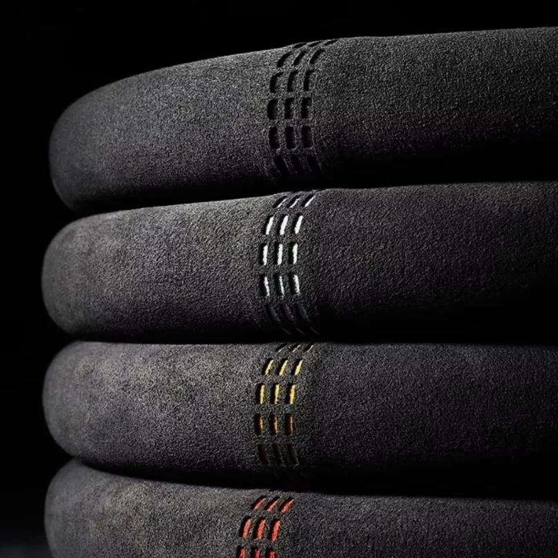 Steering Wheel Cover, Ultra-thin, Non-slip, D-shaped Round, Breathable, Sweat-absorbent, Suede Cover for All Seasons