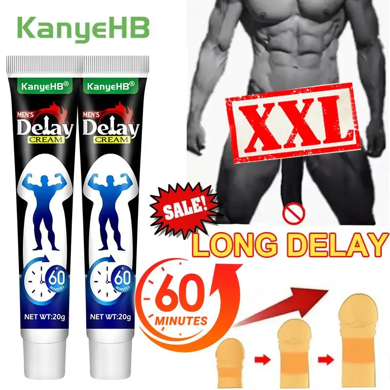 2Pcs Man Delay Cream Penis Enlargement Help Male Penis Lasting Long 60 Minutes Delay Sexual Penis Hardness Increase Cream A1759