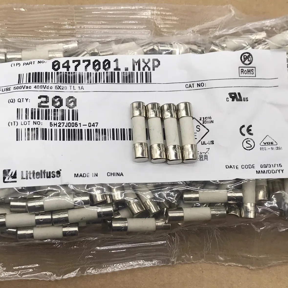 10pcs/lot 04773.15MXP  0477 5*20 Ceramic fuse tube 500V Fuse T1A 2A 3.15A 4A 5A 6.3A 8A 10A 12A 16A