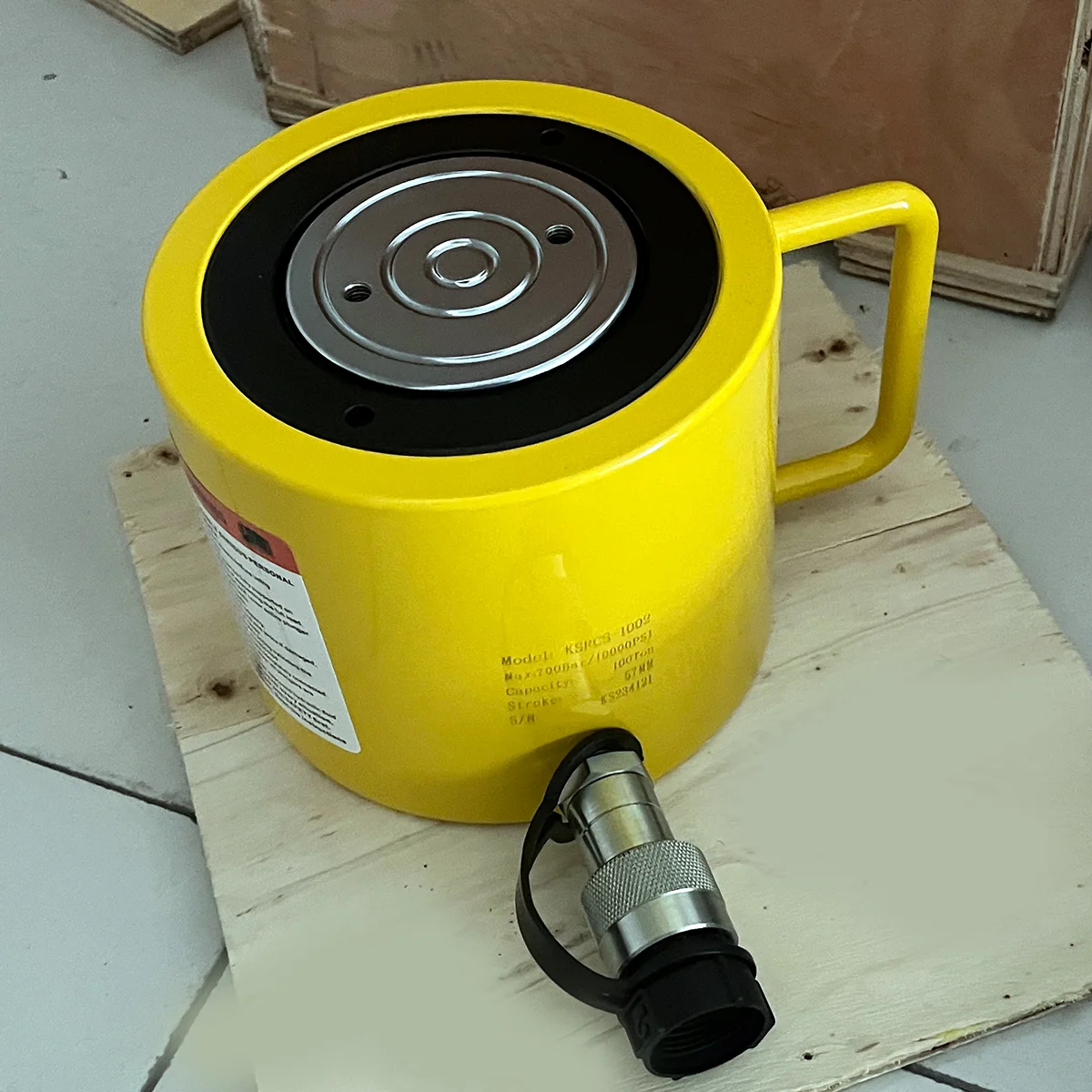 Enerpac Same, SCL1002H, set completo Set cilindro idraulico e pompa manuale da 100 tonnellate di altezza bassa
