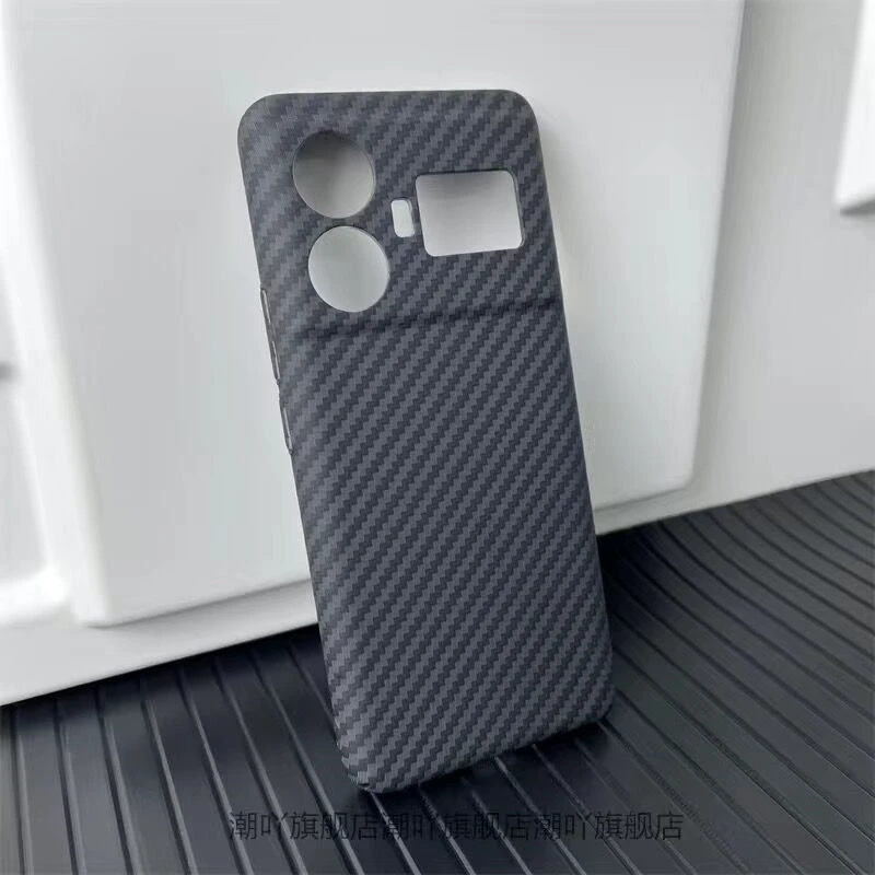 Carbon Fiber Stripe Case For Realme GT 5 6 Neo 5 6 GT3 PC Hard Cover For Realme GT5 GT Neo5 3 3T 2 7 Pro Coque Shockproof Bumper