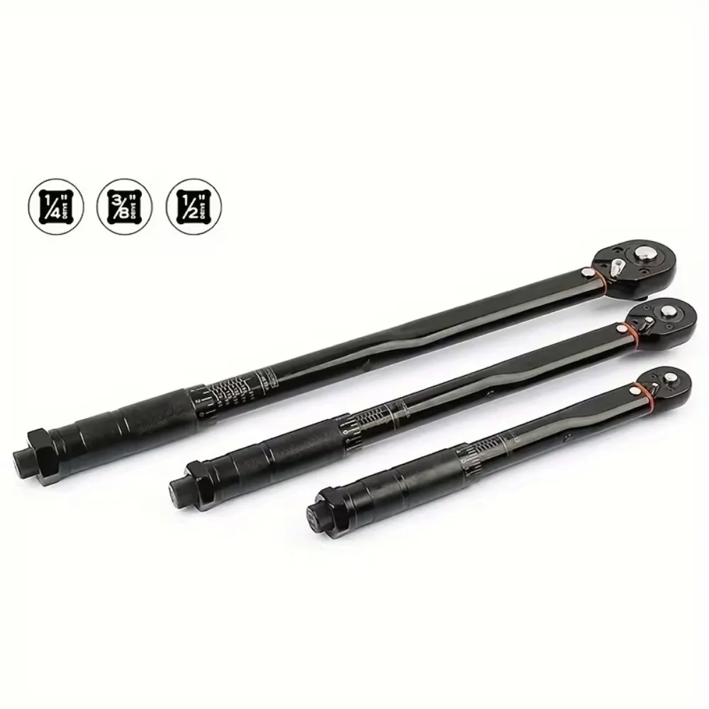 

Регулируемый динамометрический ключ 1/4 3/8 1/2, инструмент для ремонта автомобилей и велосипедов, квадратный гаечный ключ с трещоткой, точный ручной инструмент