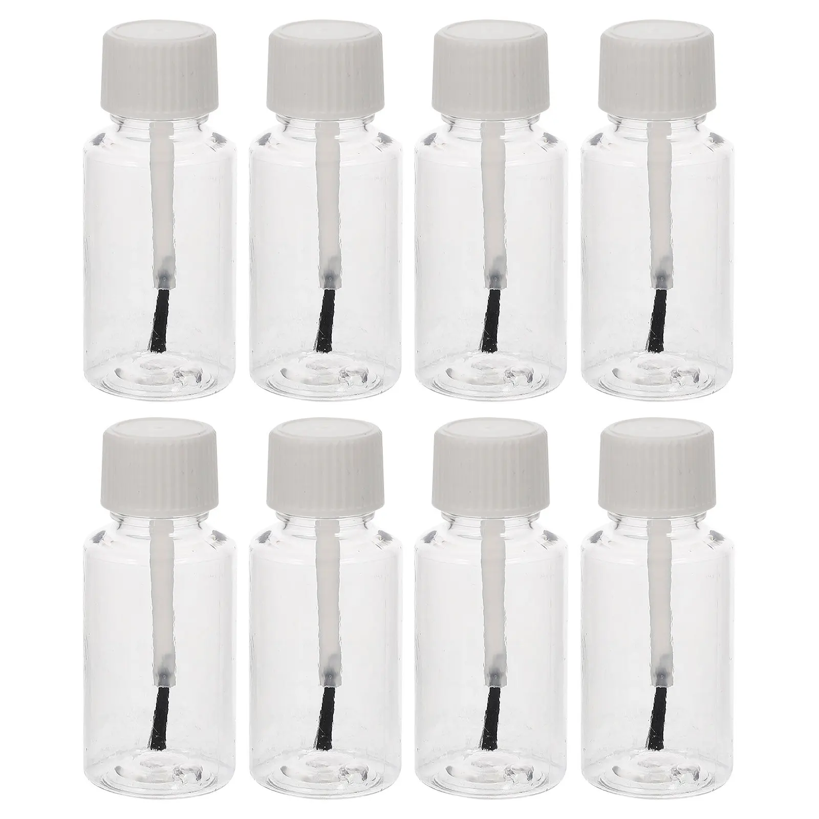 8Pcs Empty Nail Polish Bottles Small Refillable Brush Design Leak Proof Lightweight Manicure Bottles Essential Oil Storage