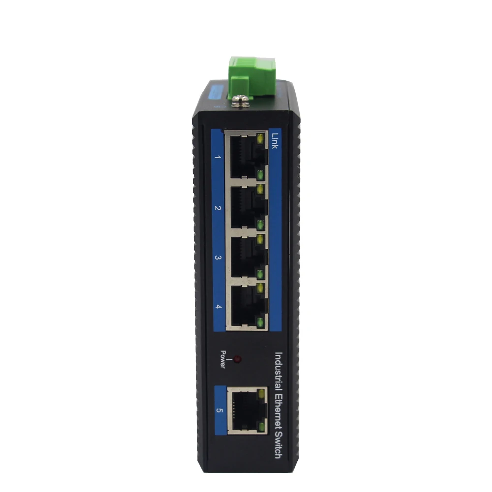 Outdoor Gigabit POE Switch Industrial Grade 5 POE Ports Switch Din Rail Mount 48-52V Power Supply view 4