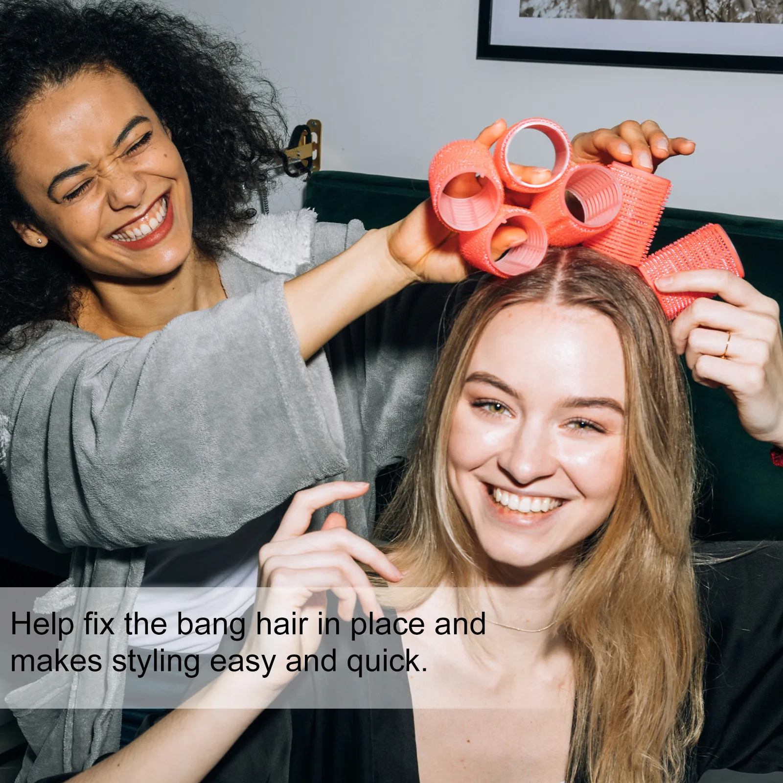 

12Pcs Hair Curlers Bang Hairdressing Curler Clips Self Grip Rollers Hair Root Styling Hairdressing Tools for Women Hairstyle