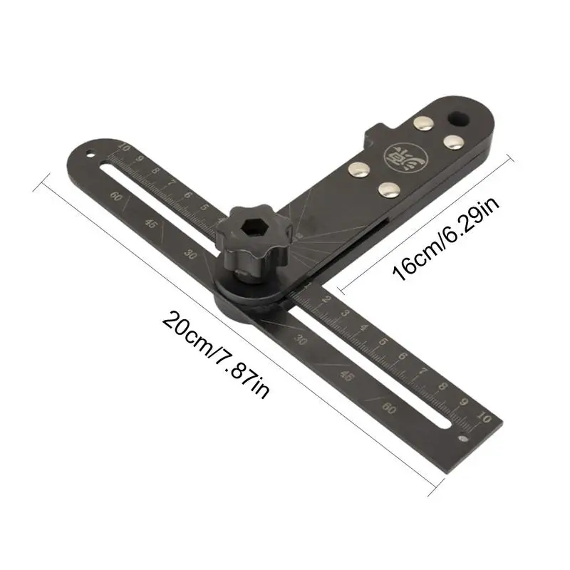 Woodworking Square Combination Angle T Ruler High Precision Angle Drawing Marking Gauge Tools For Architects Engineers Craftsmen