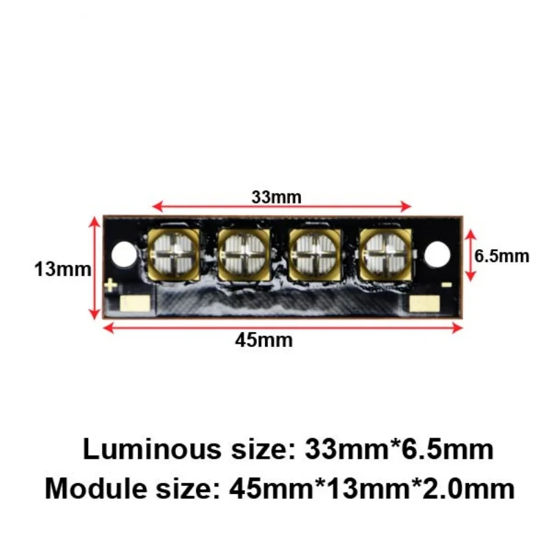 

40W UV LED Module 6565 365nm 385nm 395nm 405nm Drying Offset Ink Printing Ultraviolet Curing Light Source 6565 10W Chips