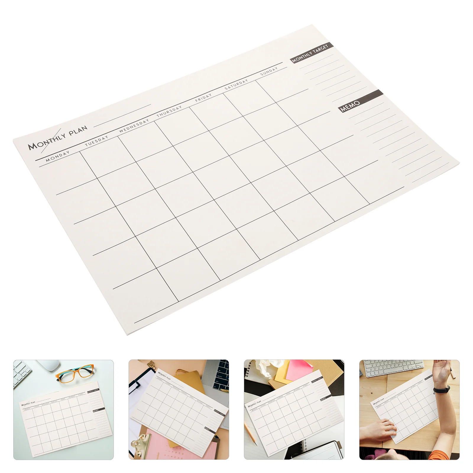 

12 Pcs Simple A3 Monthly Daily Schedule Organizer Memo Schedule with 1 Pc 2023/2024 Calendar for Appointments Study