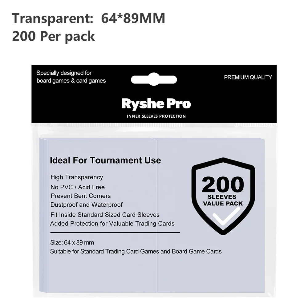100PCS 66x91mm Matte Card Sleeves (Standard TCG)
