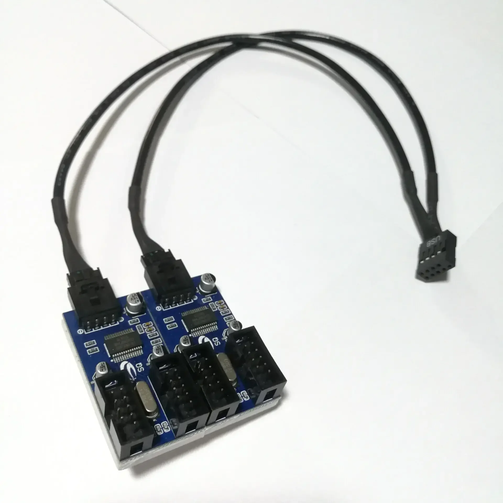 Motherboard USB 2.0 9Pin 1 to 4 Header Male Splitter Extension PCB Chipset PC Case Internal Enhanced Extender 30cm