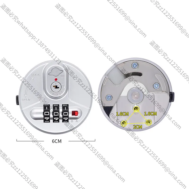 For S067 Luggage CombinationLock Replacement Trolley Case Accessories PK037Lock Aluminum Frame Travel Bag Lock PKE Buckle Lock