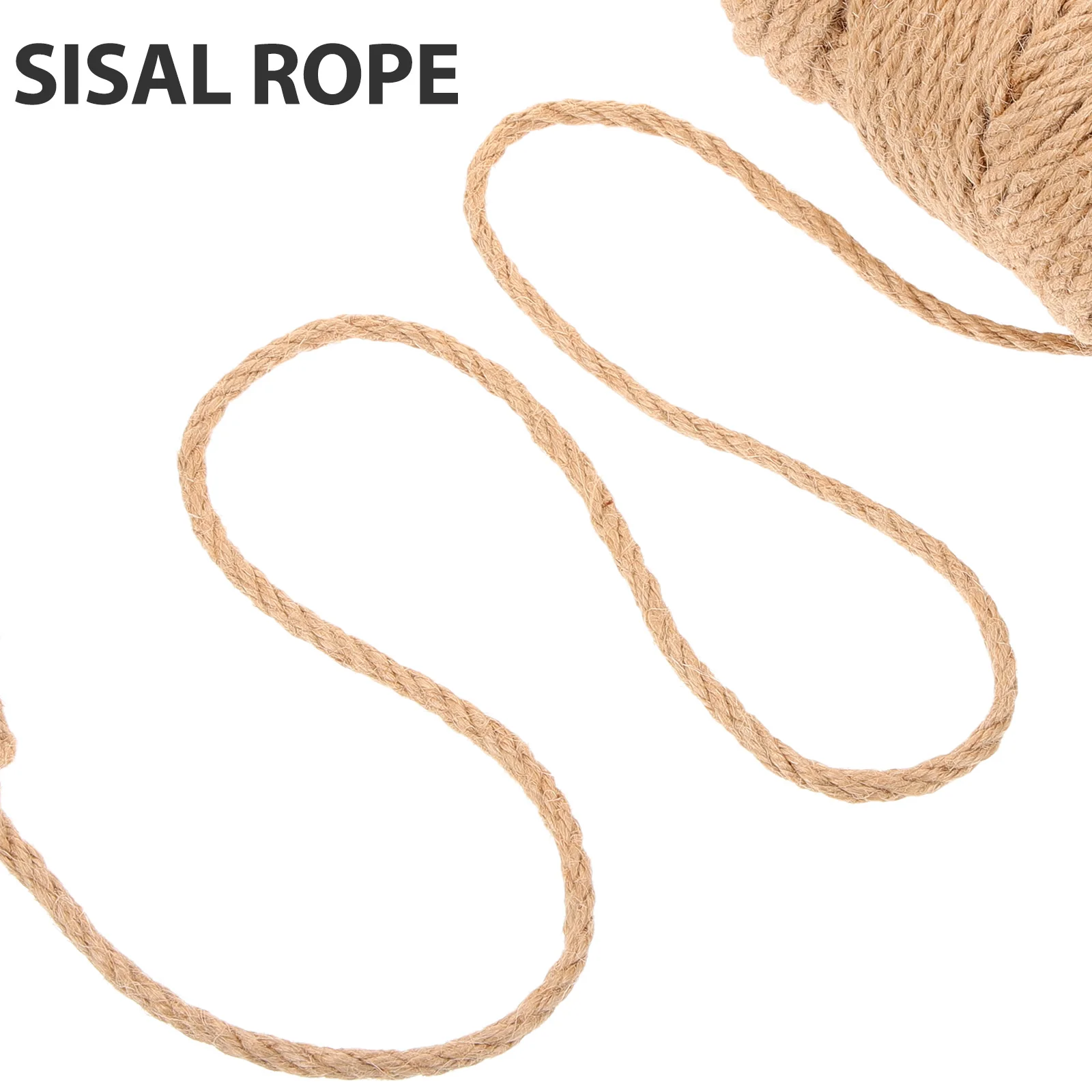 

1 Roll DIY Sisal Rope Flexible Cuttable Cat Scratcher Replacement Rope for Scratching Post Tree Repair Cat Accessory