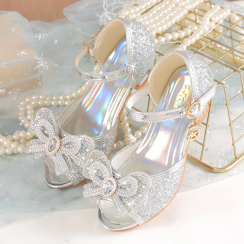 2026 Mädchen-Prinzessinnen-Sandalen Kinderschuhe Frozen Elsa Kinderschuhe Mädchen Mode Baby Rosa Blau Hochhackige Schuhe Größe – Detail 12