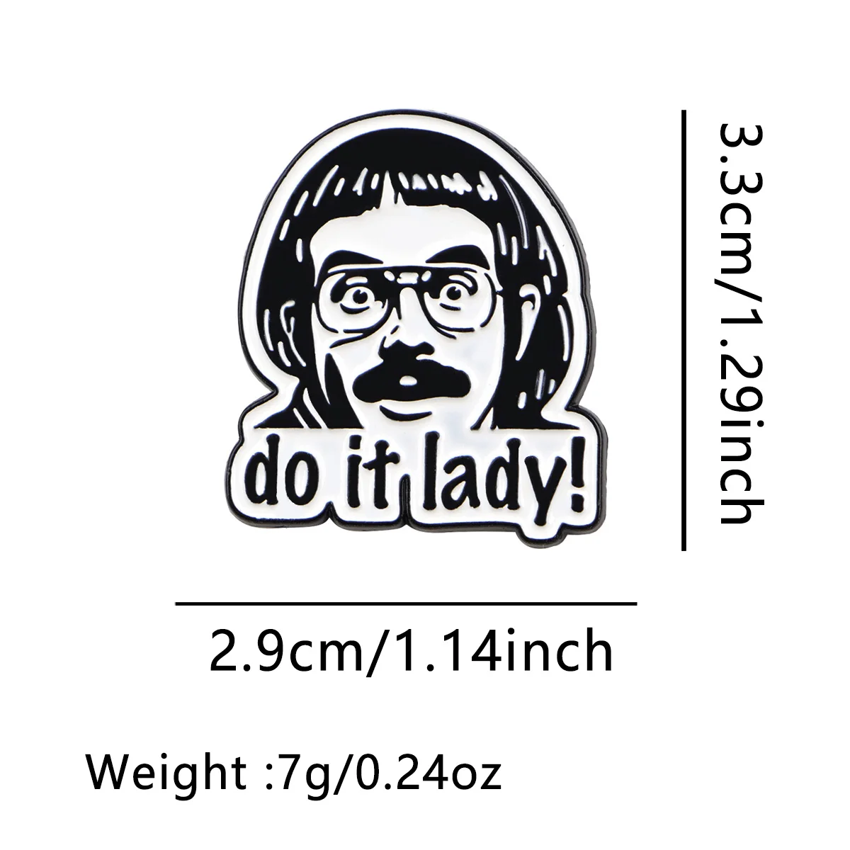 مضحك "افعل ذلك!" المينا دبوس ريترو بروش الصنوبر التلبيب شارة بدبابيس على ظهره الملابس والاكسسوارات الأزياء والمجوهرات أصدقاء الهدايا #5