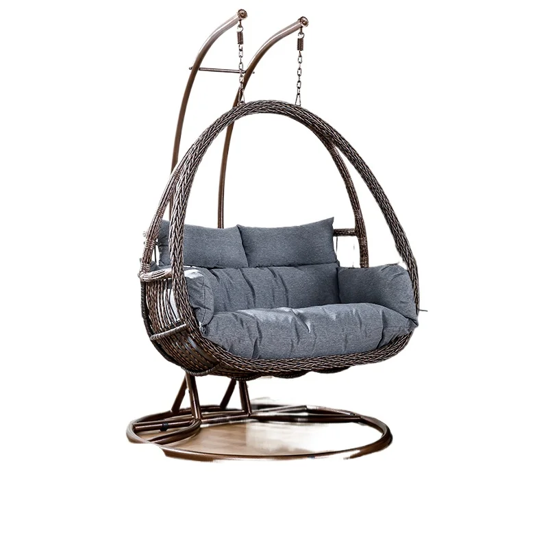 

Hanging Basket Rattan Chair Double Household Swing Hanging Basket Chair Balcony Cradle Chair