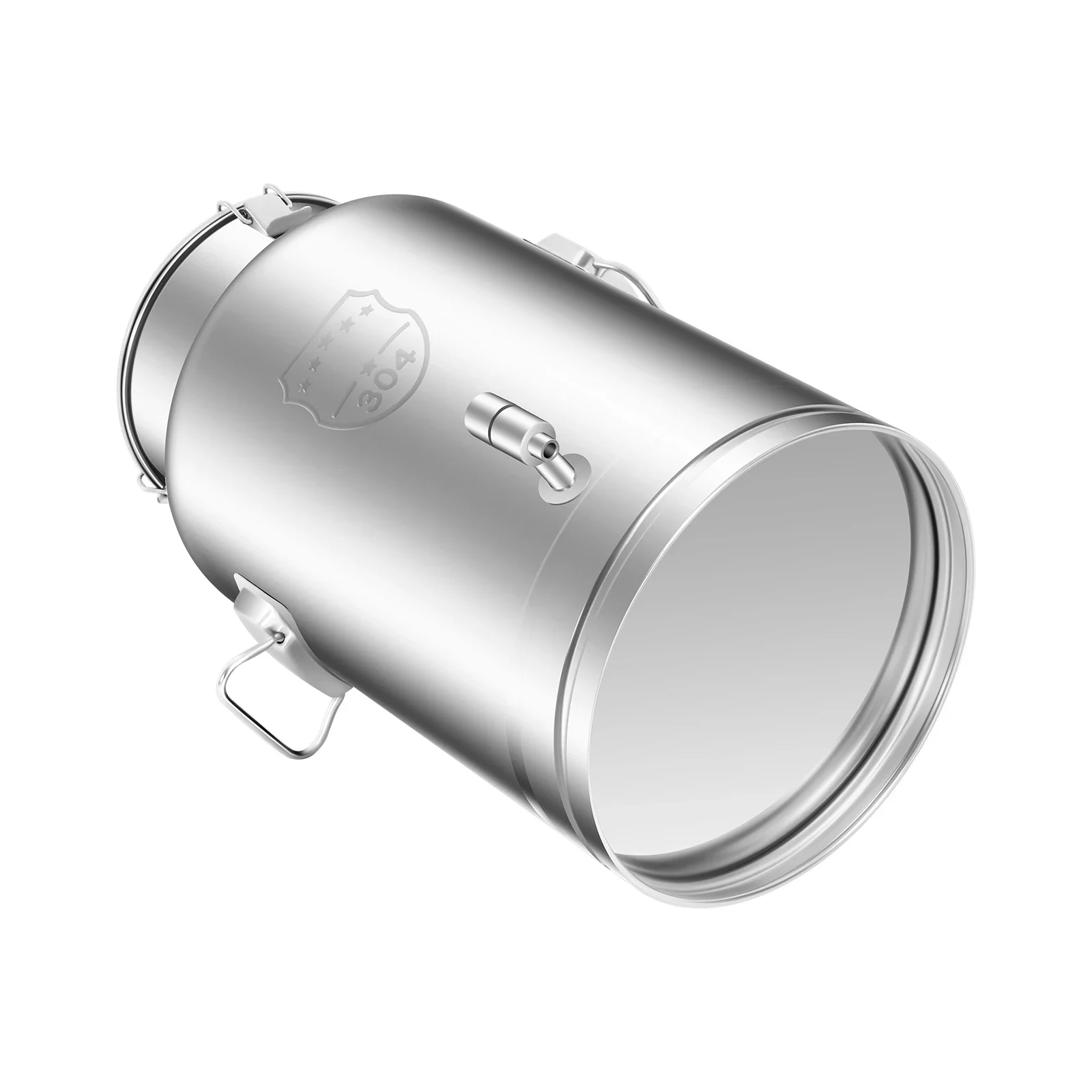 Boîte à lait en acier inoxydable 304 avec 3 clips, robinet et joint en silicone, conception hermétique pour la fraîcheur, la durabilité et la sécurité