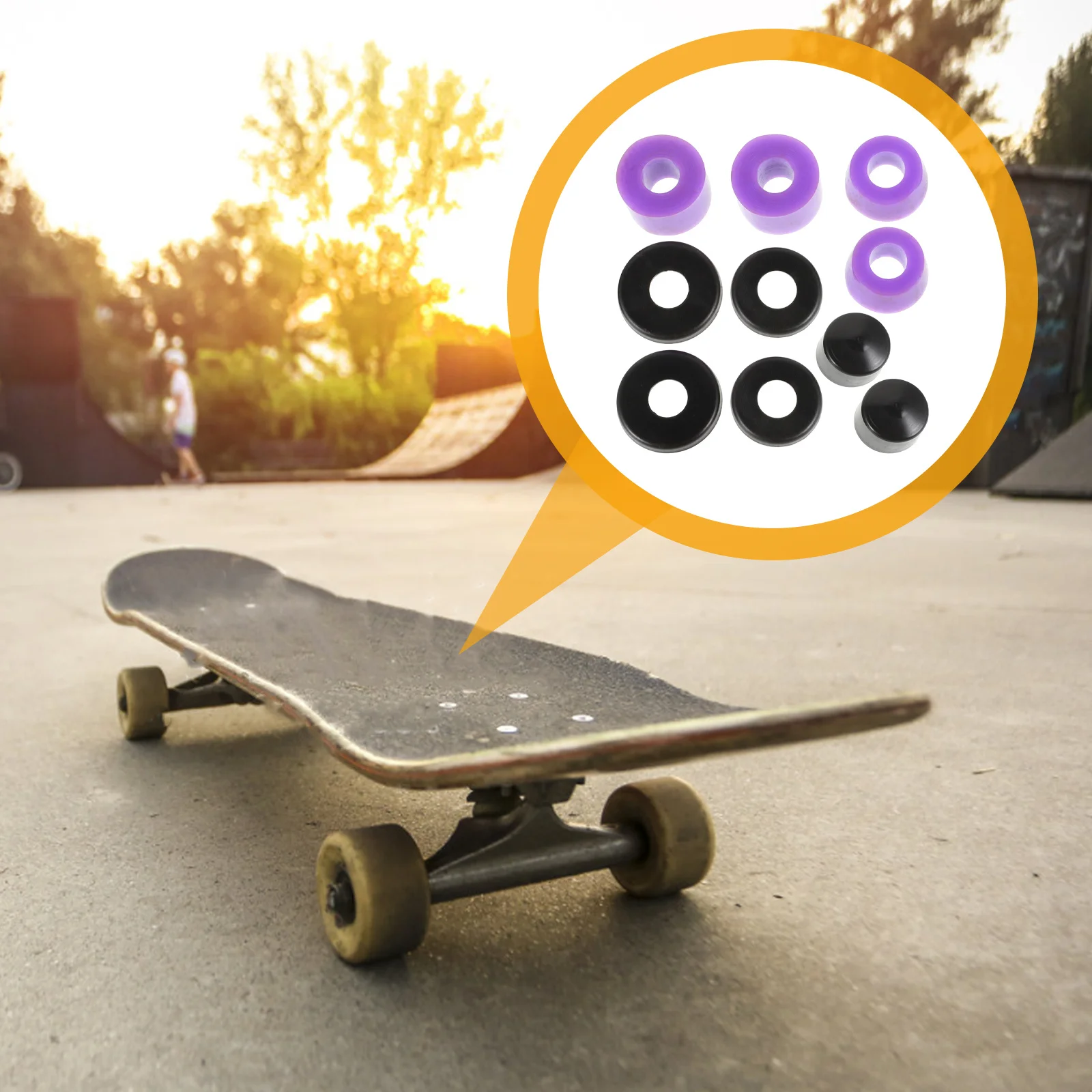 

Skateboard Bushings Washers Purple Bowl Shock Pads Outdoor Pivot Cups Skateboard Parts