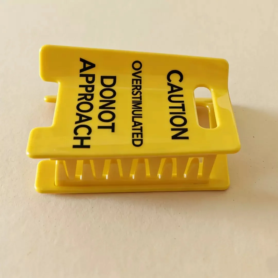 

Caution Sign Acrylic Funny Yellow Hair Clips for Thick Hair Over Excitement Warning Hair Claw Women Girl Jewelry Gift 2026 New