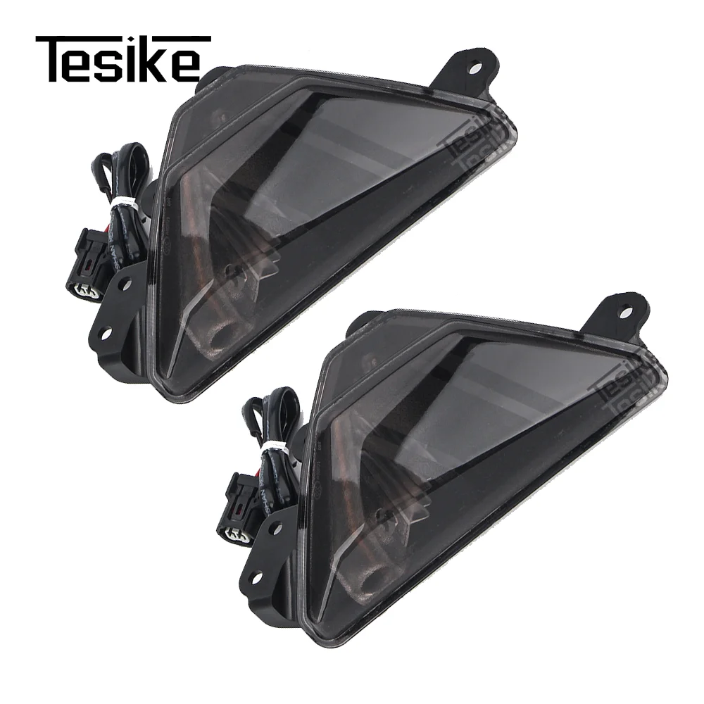 Motorcycle Front Turn Signal Indicator Light For Kawasaki Ninja ZX4R ZX4RR Ninja650 2023 2024 Smoke/Clear Bulb Turn Signal Lamp