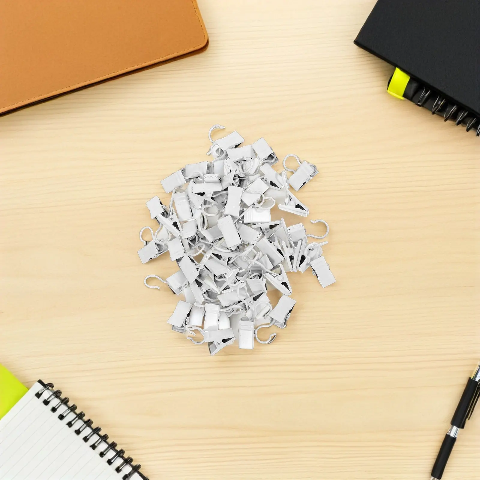 

50 шт. металлических крючков-зажимов для штор, прочные, влагостойкие, легко устанавливаются, для ванной, кухни, гостиной