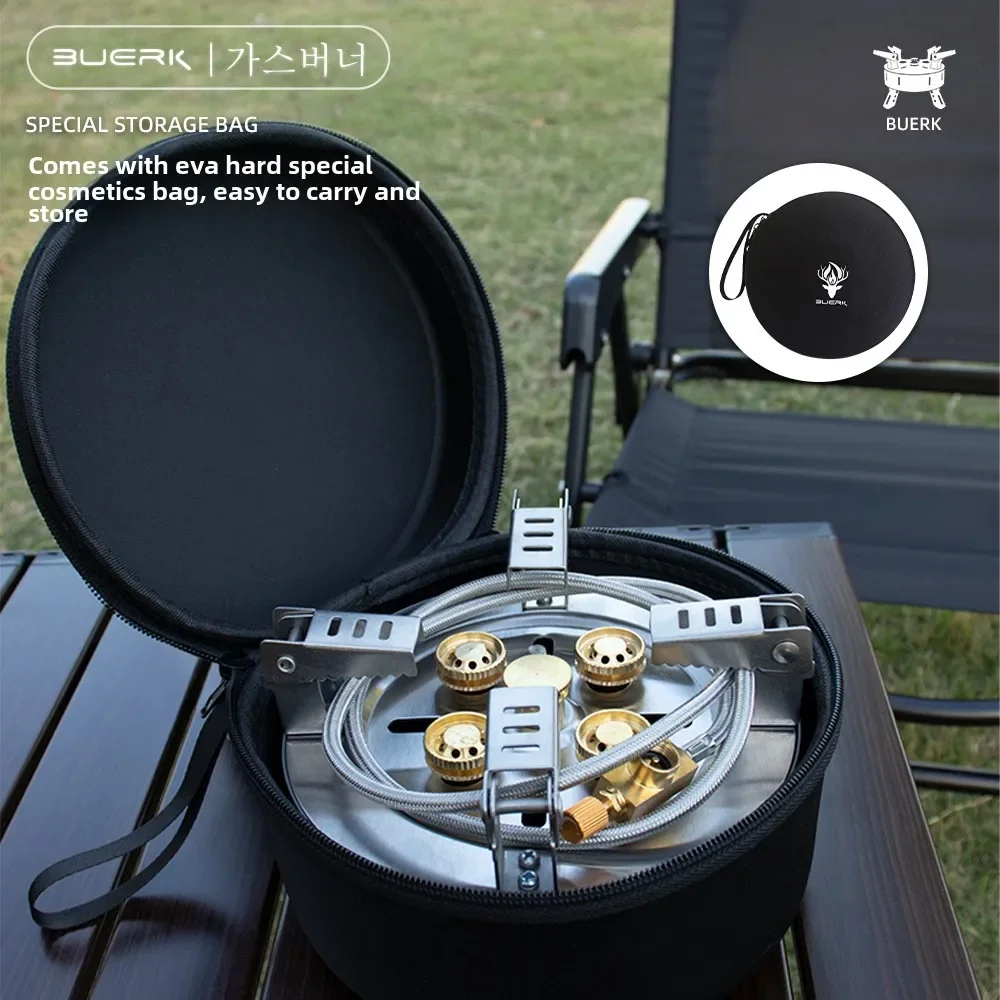 BUERK 5 الأساسية موقد غاز التخييم ارتفاع ضغط البروبان البيوتان موقد غاز في الهواء الطلق المحمولة موقد الطوارئ مع إشعال بيزو جديد