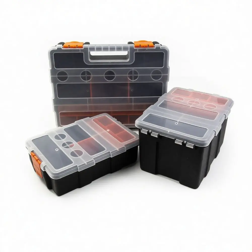 Durable Plastic Organizer Box Multi Purpose Storage Container Hardware Tool Case For Small Parts Screws Electronics