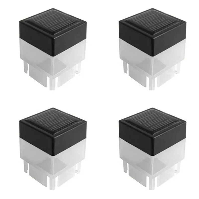 【家庭用品】4x-ledソーラーコラムヘッドライト太陽光発電ピラーランプ屋外フェンスゲートポストランプ庭中庭用（戦争用）