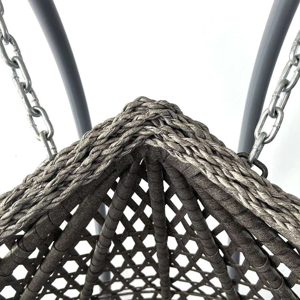 PE Rattan Metal Stand Patio Ha - Garden Swing Chair ulasan dan harga