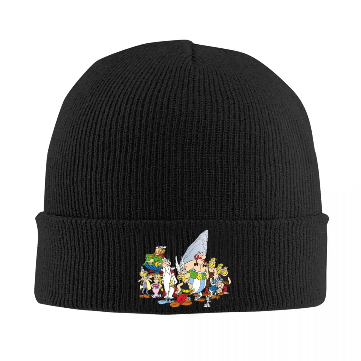 Asterix And Obelix Dogmatix Warm Knitted Cap Hip Hop Bonnet Hat Autumn Winter Outdoor Beanies Hats for Unisex Adult