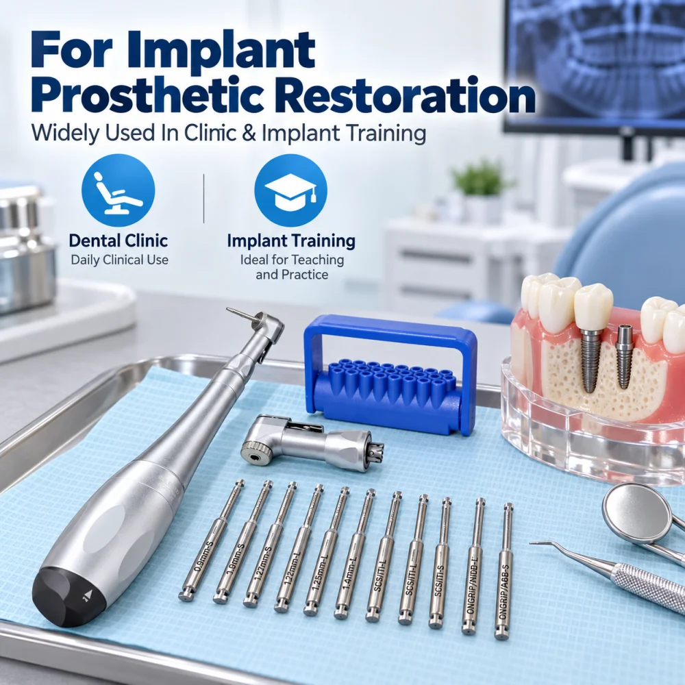 Dental Implant Torque Wrench Set Universal Handpiece Screwdriver Prosthetic Kit For Dental Clinic Dentistry Repair Tools