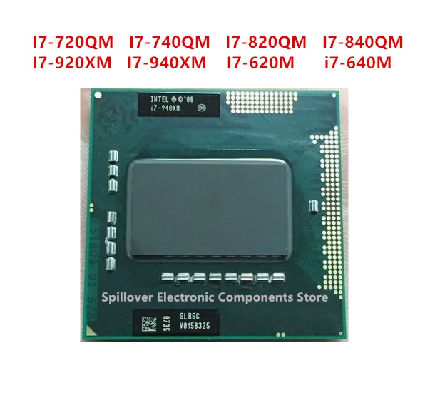 I7-720QM I7-740QM I7-820QM I7-840QM I7-920XM I7-940XM I7-620M i7-640M Laptop CPU