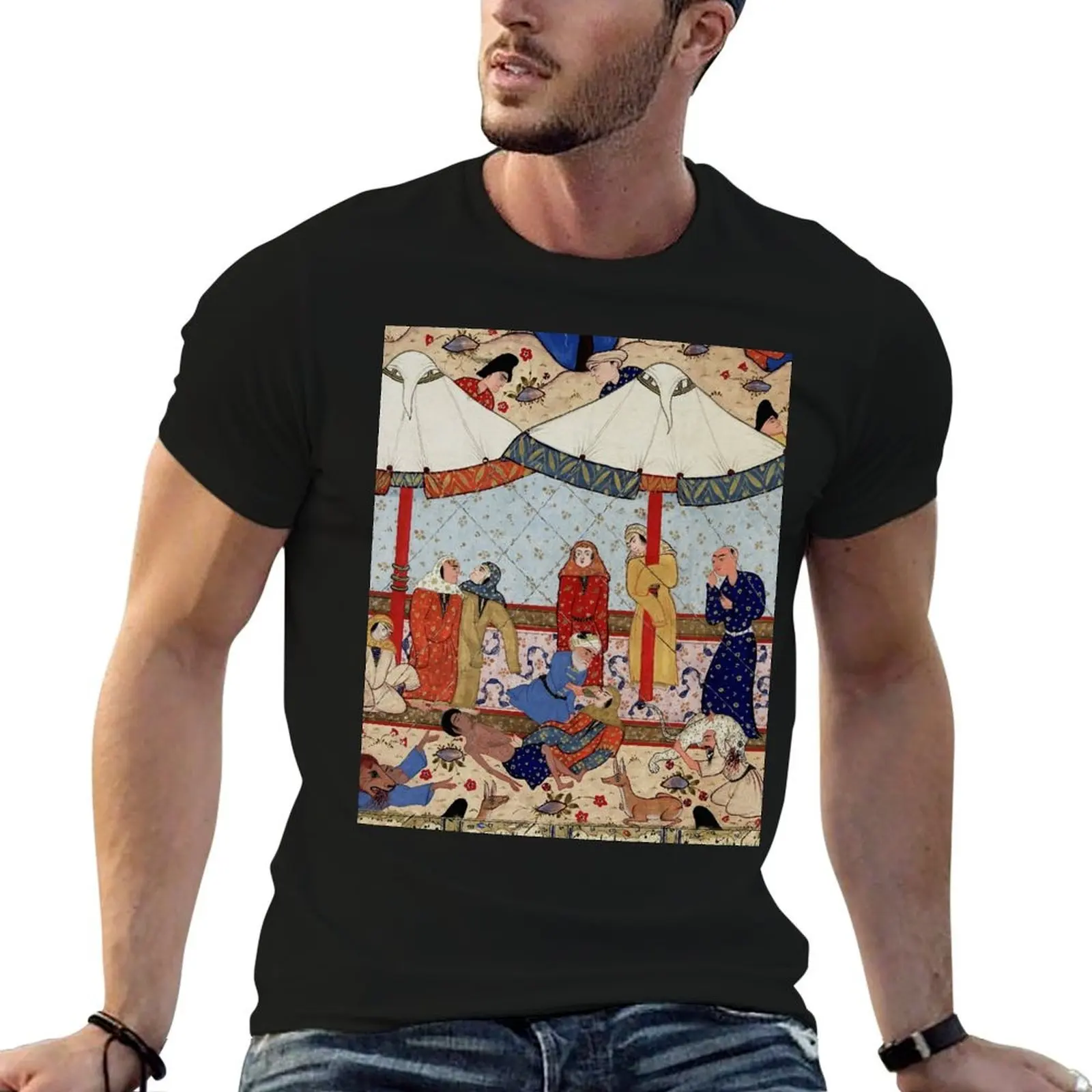 

The fainting of Layla and Majnun 16th Century Persian T-Shirt t shirt man luxury funny t shirts man T-Shirt