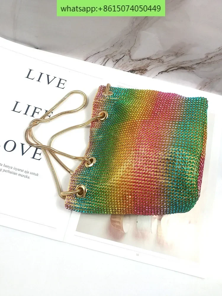 

Colorful bag, rainbow bag, women's fashionable , single shoulder crossbody bag