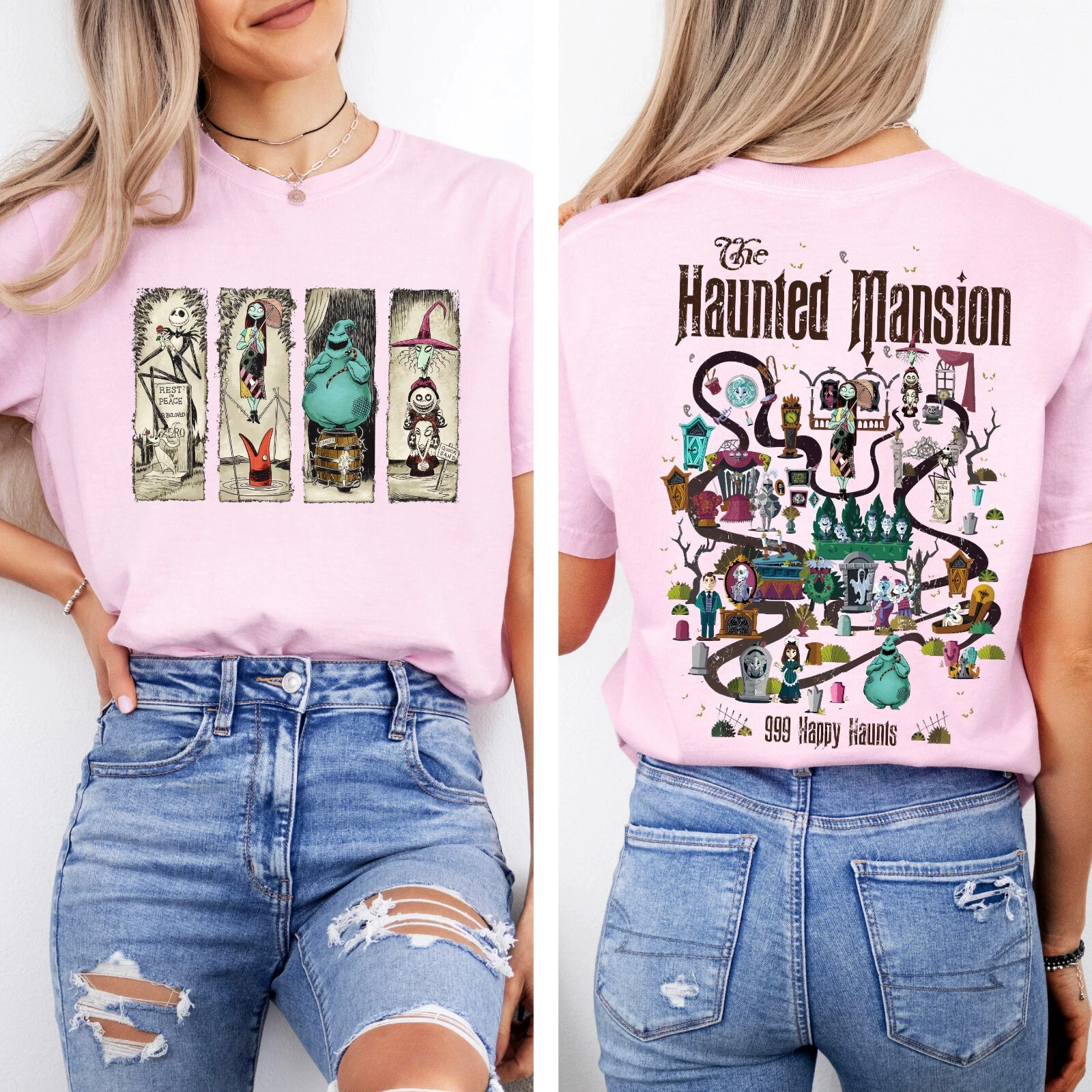 ديزني الكابوس قبل عيد الميلاد طباعة تي شيرت أمي وابنتها مطابقة ملابس السباحة الأولاد ملابس الأسرة مطابقة وتتسابق