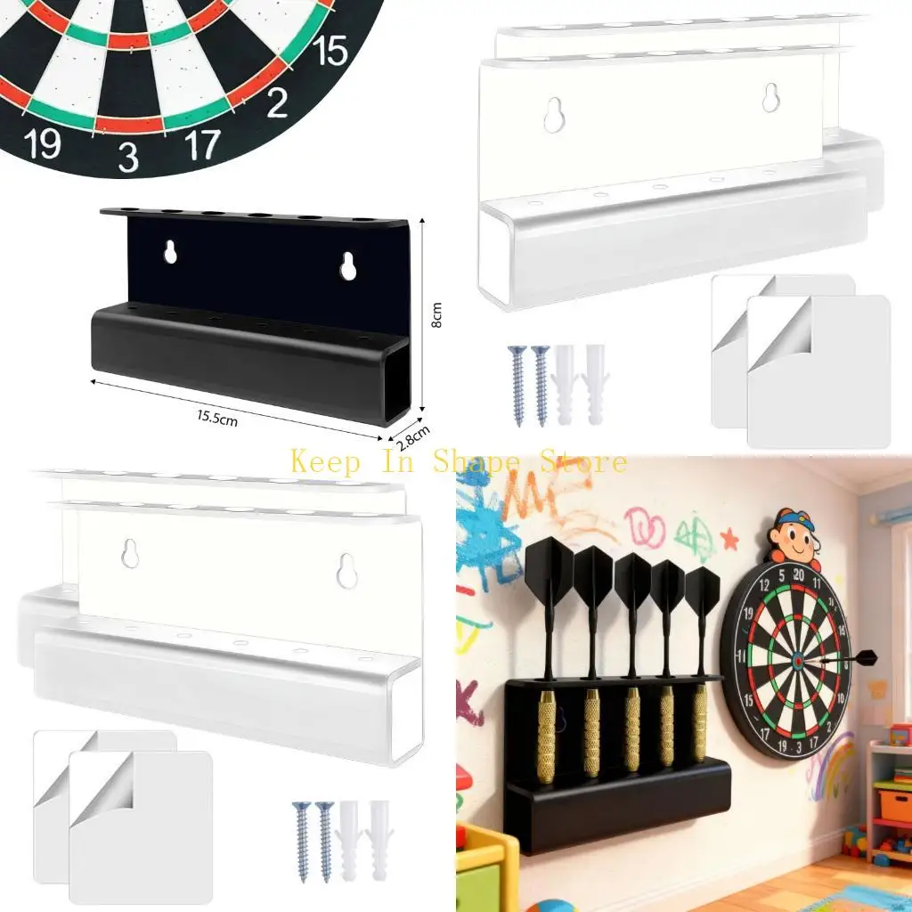 

U1JC Набор из 2 эстетичных акриловых держателей для дартс, крепящихся на стену, повышает привлекательность помещения