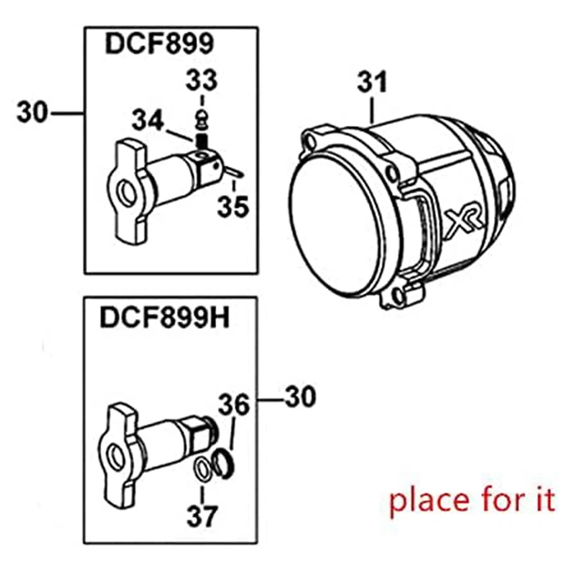 เอบี-เอ็น 880093   การเปลี่ยนชุดประกอบทั่งเรือสําหรับ Dewalt-N 415874   เอ็น 4158745   DCF899 DCF899B DCF899M1