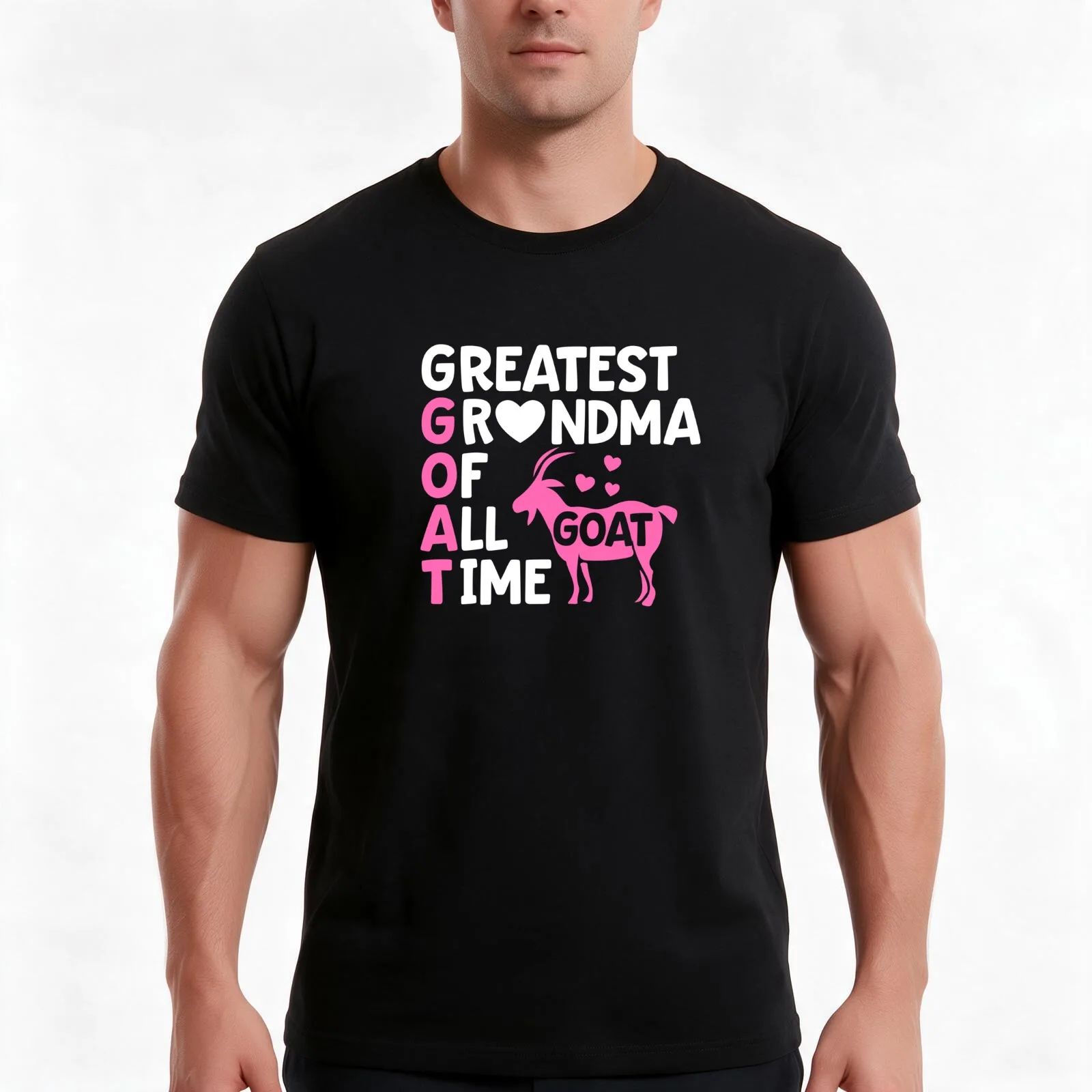 Greatest Grandma of All Time GOAT Mothers Day Birthday Gift T-Shirt Summer Casual Cotton Tee Oversized Streetwear Tops
