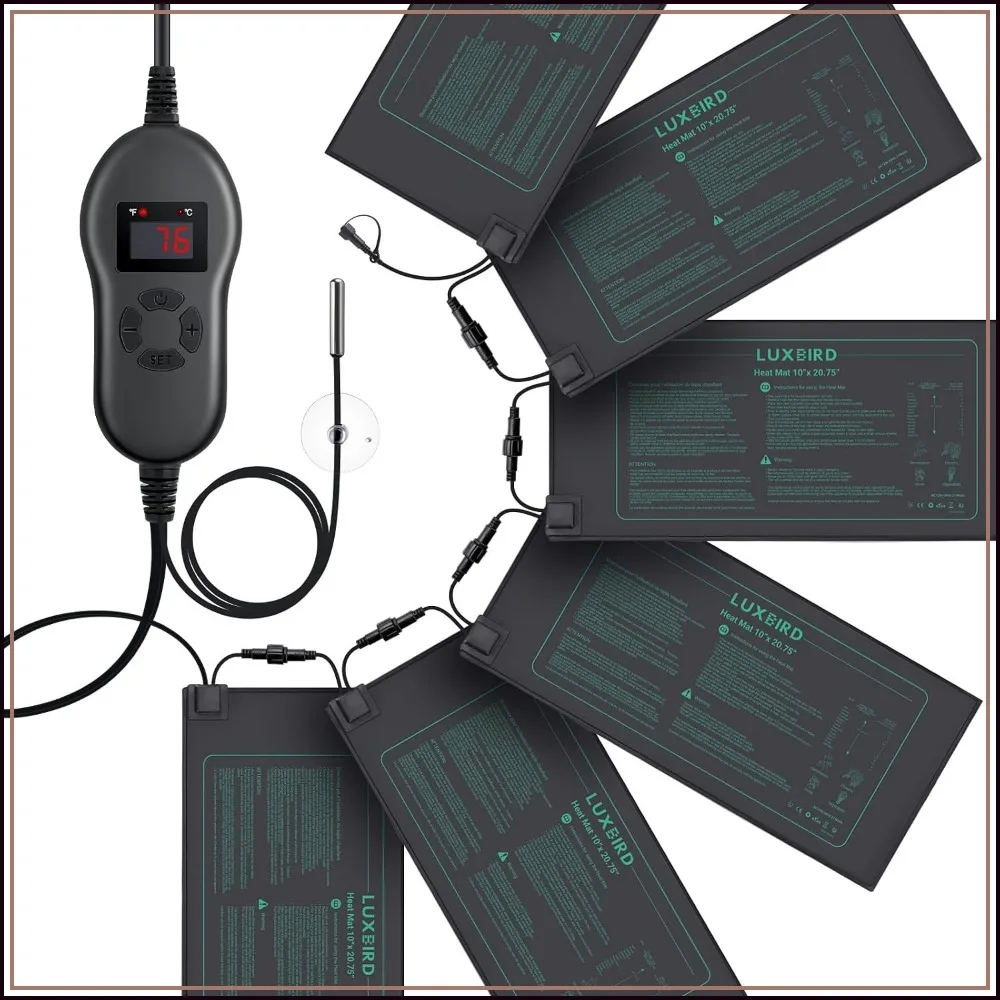 6 Pack 30W Seedling Heat Mats 10