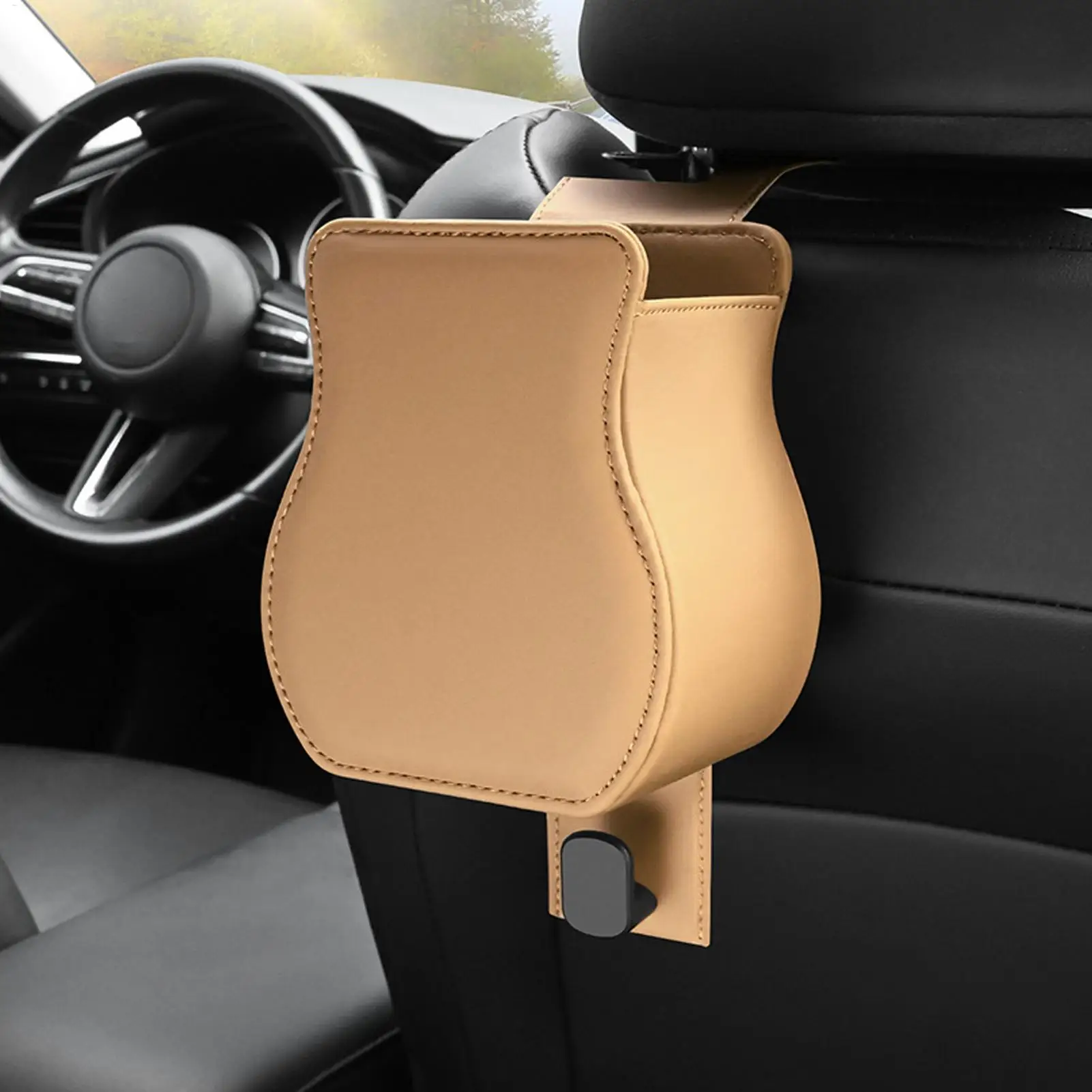 

Water Bottle Holder For Car Seat Back Organizer Cup Holder For Car Leather Box Organization And Storage For Water Bottle Phone